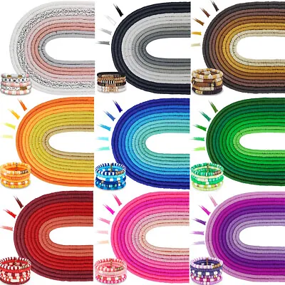 £8.39 • Buy 3500pcs 10 Strands 6mm Clay Beads Kit Round Spacer Bead For DIY Jewellery Making