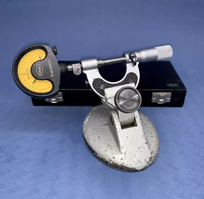 Mahr Supramess 0-1  Indicating Micrometer 20 Millionths Dial Divisions Mint Cond • $495