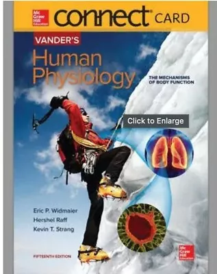 Vander'S Human Physiology (Brand New) Fifteenth Edition With Connect Online Code • $120