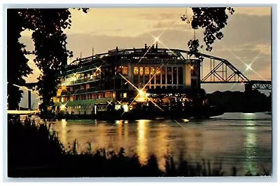 C1950's Luxurious Steamboat Mississippi Queen Tied Up Wabasha Minnesota Postcard • $19.47