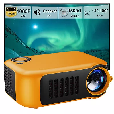 Mini Portable Projector 1080P HD LED Smart Outdoor Mobile Phone Children Bundle • $36.99