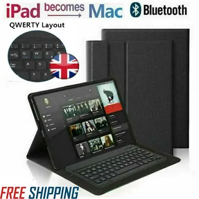 £12.25 • Buy Smart Case With Bluetooth Keyboard Case For IPad 8th 7th 6th 5th Air 3/2/1 UK