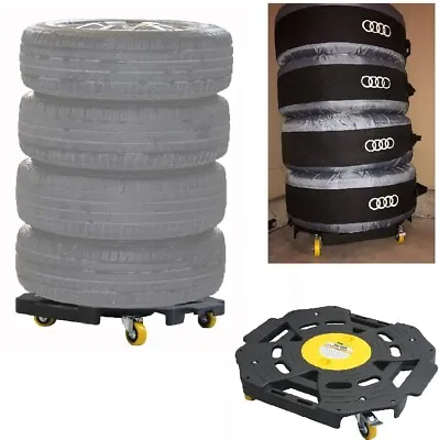 Rolling Tire Dolly Storage Shop Equipment Truck Car Garage Furniture Mover Wheel • $105.99