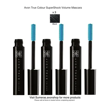 Avon True Colour Super Shock Mascara ~ Black X 1~2~3 Great Eid Or Easter Gift • $15.07