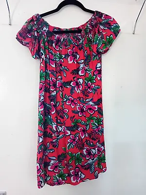 Made By Matalan - Quality Stunning Red / Multi Long Top - Size UK 10 • £1.50