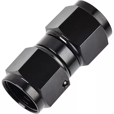 4 AN To -4 AN Straight Female Swivel Coupler Union Fitting Black Aluminum AN 4 • $7.59