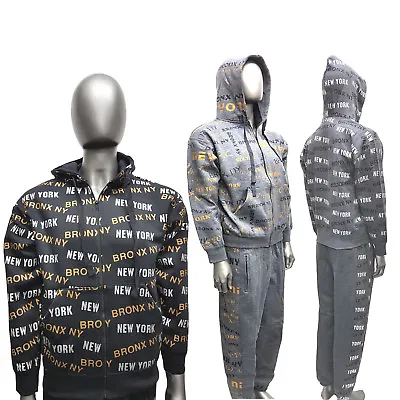 SALE   CLEARANCE Mens Printed New York NY Tracksuit Hoodie & Jogger M-2XL • £15.99