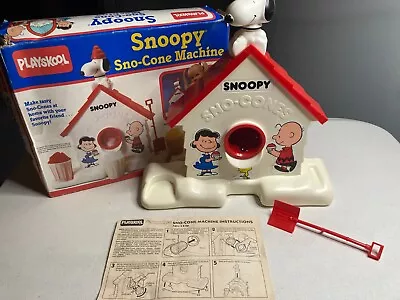 Snoopy Sno Cone Machine With Original Box Vintage Playskool Made In USA • $29.99