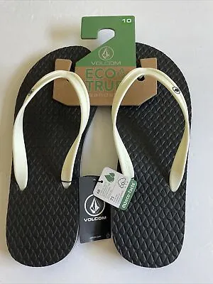 New Volcom Street Style Designer Mens Beach Pool Casual Eco Flip Flops Size 10 • $24.99