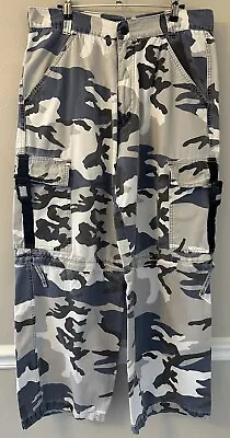 Vintage 90’s Macgear Baggy Wide Skate Rave Zip Off Pants Shorts 32x30 Camo Flaw • $149.99