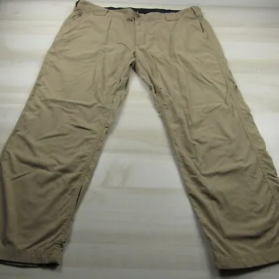 Duluth Pants Mens 3XL Brown Elastic Waist Nylon Lightweight Outdoor 44x32 • $29.99