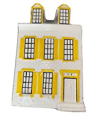 Vintage Mancer Made In Italy Cookie Jar White Home W/yellow Windows 79/1 MC252 • $50