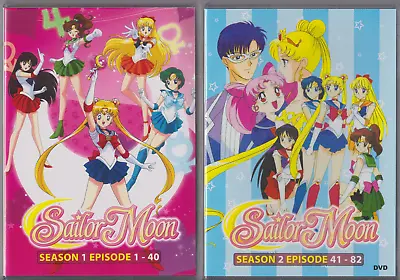 Sailor Moon COMPLETE Season 1 &2 (All 82 Episodes) 90's English DIC Dubbed 6 DVD • $49.96