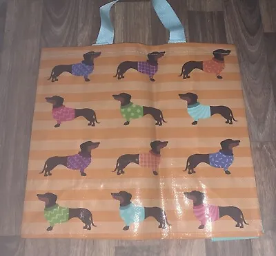 Dachshund Sausage Dog  Large Tote Bag Reusable Shopping Bag  Present Carrier • £5