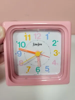 Vtg 80s Neiman Marcus Alarm Clock Quartz Japan Pink Pastel Kawaii Works • $29.99