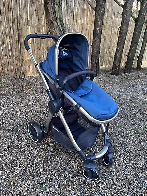 Mothercare Journey Travel System Pushchair Pram Petrol Blue Foldable • £100