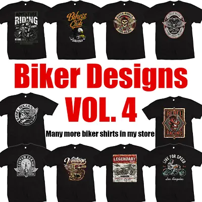 Biker T Shirts Vol 4 Motorcycle Motorbike T Shirt Cafe Racer Chopper Bobber • £9.99