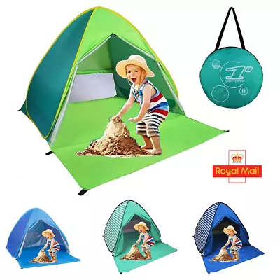 Pop Up Beach Garden Tent Beach Shade Sun Shelter Protection INFANT 50+ UV / UPF • £18.65