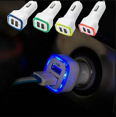 LED Dual USB Car Charger 2 Port Adapter Cigarette Socket Lighter For Cell Phone • $5.99