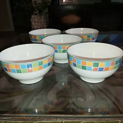 Villeroy & Boch Twist Alea Limone Rice Bowls SET OF FIVE • $59.95