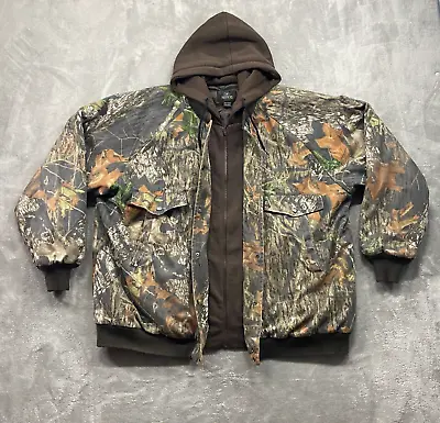 Vintage Red Head Jacket Men's 3XLT Brown Camouflage Hooded Hunting Outdoors • $37.49