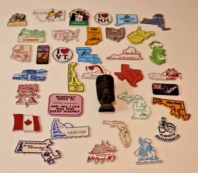 35 Vintage Travel Refrigerator Magnets Souvenirs States & Destinations • $29.90