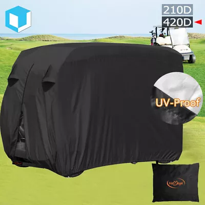 420D Heavy Duty Waterproof 4 Passenger Golf Cart Cover For Club Car EZGO YAMAHA • $44.99