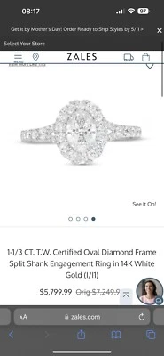 $3000 • Buy Engagement Ring Set Size 5.5 Women
