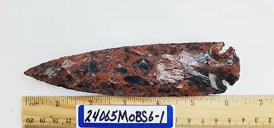 6.25  Mahogany Obsidian Spearhead - Hunting - Ornamental - Craft- Hand Knapped • $24.75