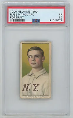 1909 T206 296 Marquard (portrait) PSA 1.5 677833  • $219