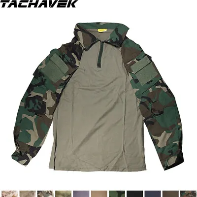 Men's Tactical T-Shirt Long Sleeve US Army Military Combat Hiking Casual Shirt • $28.99