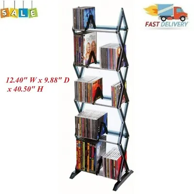 90 Dvd Bluray Games Tower Stand Organizer Rack Shelf Holder Storage Media NEW • $29.97