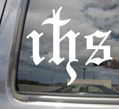 IHS Jesus Christ Christogram Monogram - Car Window Vinyl Decal Sticker 08026 • $4.99