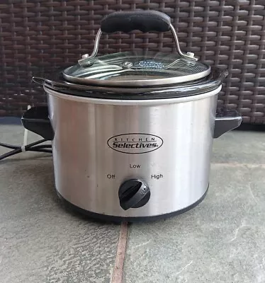 Mini Crock Pot Stainless Steel 1.5 Qt  Slow Cooker Kitchen Selectives SC-152  • $12.95