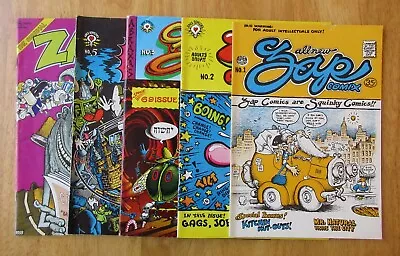 Lot Of *5* ZAP COMIX! #1 2 3 5 6 (1967-73) **R. Crumb! Nice Conditions!** • $74.95