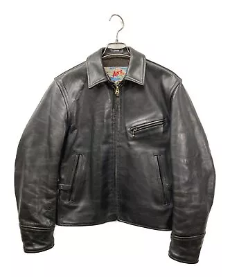 Aero Leather Half Belt Leather Jacket Steerhide Single Rider 36 Size Black • $621.72