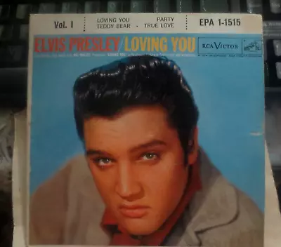 ELVIS PRESLEY LOVING YOU Vol. 1 45 RPM EP & PICTURE SLEEVE RCA EPA 1-1515 • $17.99