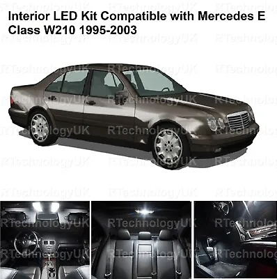 PREMIUM LED INTERIOR UPGRADE KIT SET WHITE For MERCEDES E CLASS W210 1995-2003 • $19.90