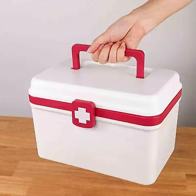 Medical Box First Aid Box Storage Case Bin First Aid Case For Sewing Car • £17.02