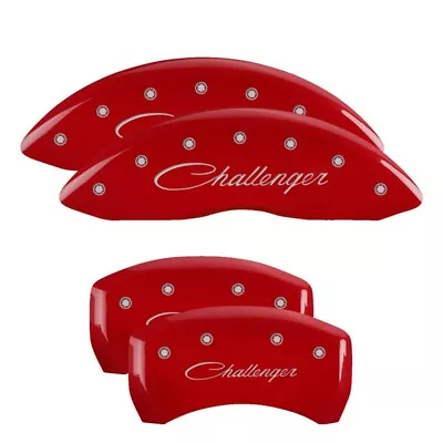 MGP Caliper Covers Red Silver Challenger (Cursive) For 2011-2019 Dodge • $299