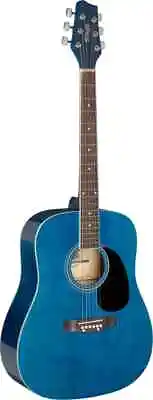 3/4 Blue Dreadnought Acoustic Guitar With Basswood Top • $142.99