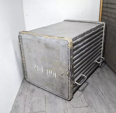 Vintage Crescent Metal Aluminum Catering Container Aircraft Galley Box Storage • £347.11