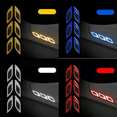 6x Car Parts Vent Edge Bumper Reflective Sticker Decal Auto Exterior Accessories • $7.69