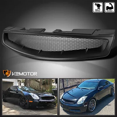 Fits 2003-2007 Infiniti G35 2Dr Coupe Black ABS Front Bumper Mesh Hood Grille • $94.38