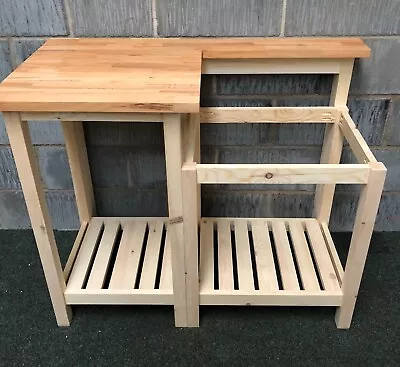 £445 • Buy Solid Wood Unit & Pine Top For Belfast Sink , Large Drainer Simple Practical