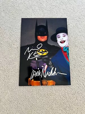 Jack Nicholson Michael Keaton Joker Batman Signed Autographed Photo Coa 6x8 Inch • $80