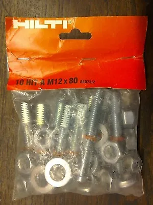 £12.90 • Buy Pack Of 10. HILTI HIT-A M12 X 80. Threaded Rod Kit For Resin Fix FREE POSTAGE . 