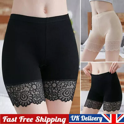 Women Elastic Safety Anti Chafing Under Shorts Pants Underwear Panties Casual UK • £5.52