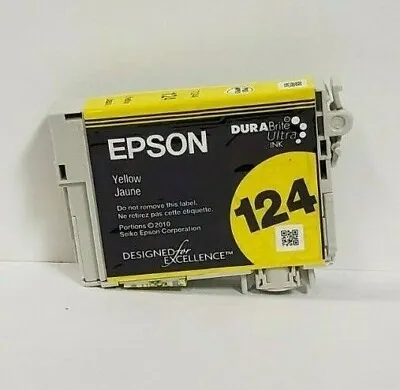 New Genuine Epson 124 Yellow Ink Cartridge Epson Stylus NX125 Epson Stylus NX127 • $6.99