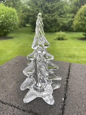 $55 • Buy Vintage Crystal Glass Swirl Christmas Tree 8”Tall & Weight 1.8 Lb